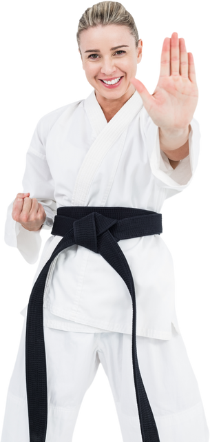 Smiling Female Athlete Practicing Judo, Martial Arts, Transparent Background - Download Free Stock Videos Pikwizard.com