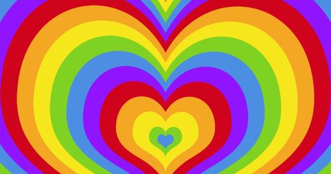 Heart-Shaped Rainbow Celebrating LGBTQ Pride and Unity