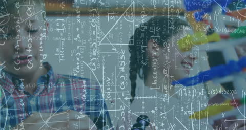 Mathematical Formulas Overlaying Engaged Students Learning