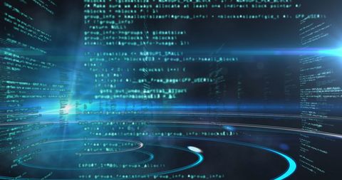 Digital Data Streams and Code in Virtual Space - Download Free Stock Images Pikwizard.com