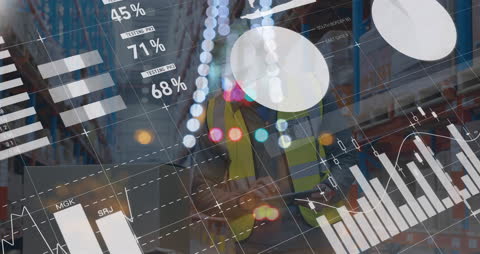 Business Analytics and Warehouse Operations Overlay Concept