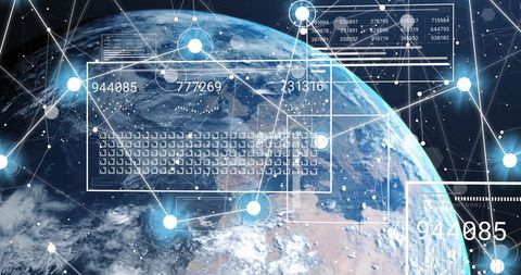 Digital Network Interfaces Across Global Earth Connections - Download Free Stock Images Pikwizard.com