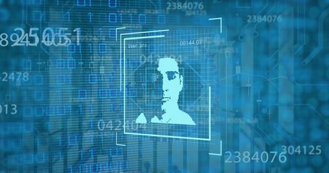 Digital Face Recognition Technology Concept with Data Overlay - Download Free Stock Images Pikwizard.com