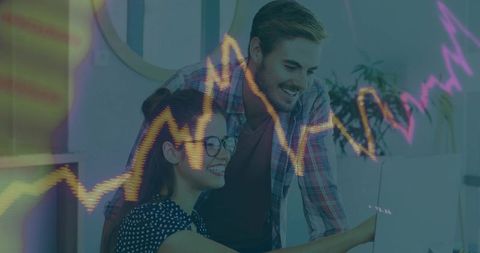 Team Collaboration on Financial Data with Analytical Charts in Office