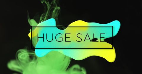 Vibrant Abstract Design Advertising Huge Sale