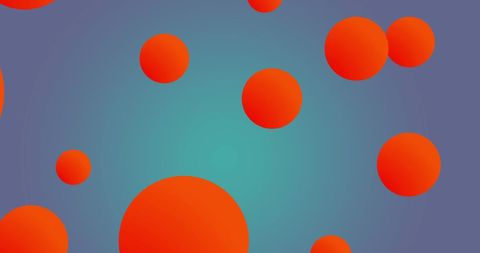 Vibrant Orange Spheres on Gradient Blue Background - Download Free Stock Images Pikwizard.com