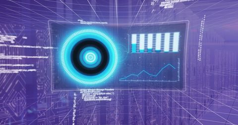 Futuristic Data Analysis Interface in Digital Server Environment - Download Free Stock Images Pikwizard.com