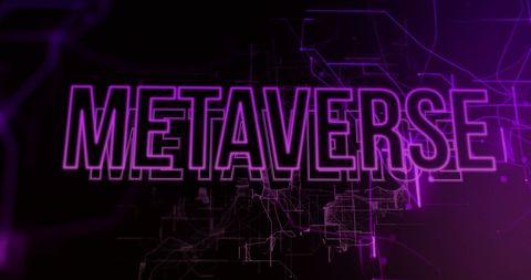 Glowing Metaverse Text with Digital Network Concept - Download Free Stock Images Pikwizard.com