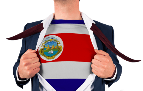 Businessman Showing Costa Rica Flag On Transparent Shirt Background - Download Free Stock Videos Pikwizard.com