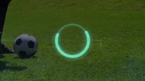 Dynamic Soccer Action on Manicured Greenfield