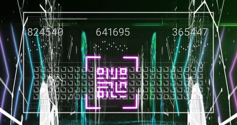 Digital Data Processing with QR Code Overlay - Download Free Stock Images Pikwizard.com