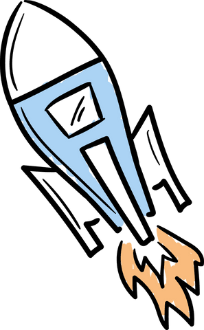 hand drawn transparent rocket with flames illustration - Download Free Stock Videos Pikwizard.com