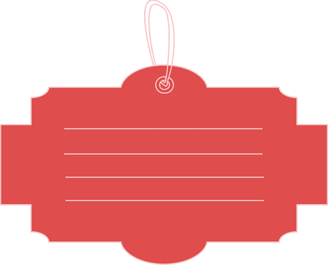 red gift tag with copy space on transparent background - Download Free Stock Videos Pikwizard.com