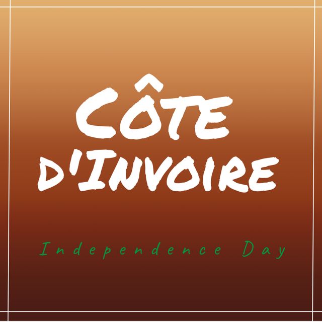 Côte d'Ivoire Independence Day Celebration Graphic - Download Free Stock Templates Pikwizard.com