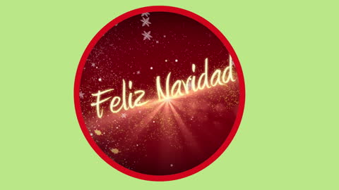 Festive Greeting with 'Feliz Navidad' Text and Snowflakes