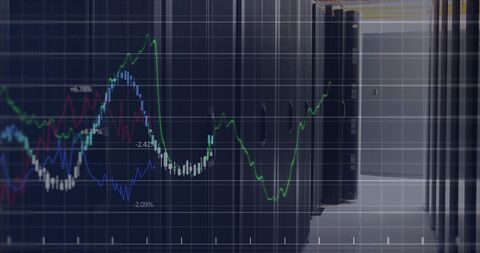 Financial Data Visualization in High-Tech Server Room - Download Free Stock Images Pikwizard.com