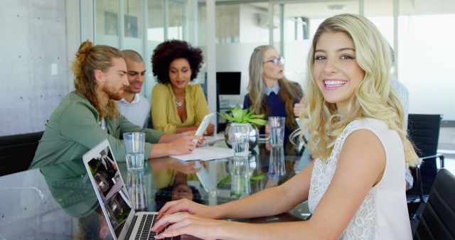 Diverse Team Collaboration in Modern Office Meeting Room - Download Free Stock Images Pikwizard.com