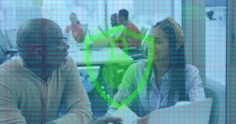 business team discussing digital security concepts in office - Download Free Stock Images Pikwizard.com