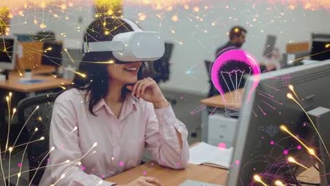 Innovative Professional Immersed in Virtual Reality Experience