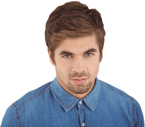 transparent confident young businessman in denim shirt - Download Free Stock Videos Pikwizard.com