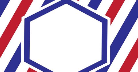 Patriotic red and blue stripes design with central blank space