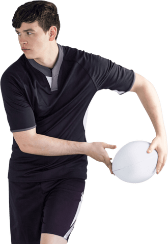 transparent background: rugby player executing side pass - Download Free Stock Videos Pikwizard.com