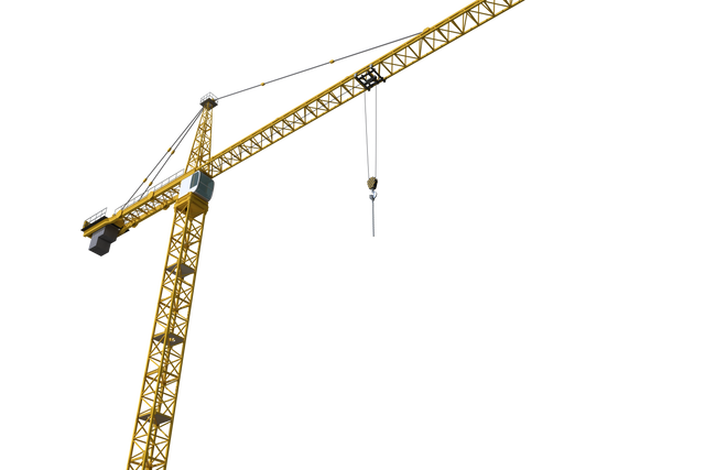 Transparent Yellow Construction Crane Isolated On Clean Background - Download Free Stock Videos Pikwizard.com