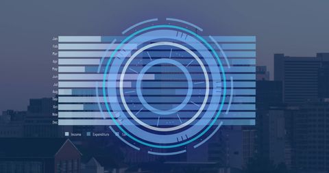 Integrated Global Business Interface with Cityscape Overlay - Download Free Stock Images Pikwizard.com