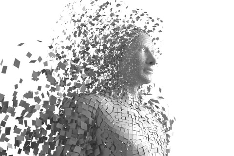 3d model of man fragmenting on transparent background - Download Free Stock Videos Pikwizard.com