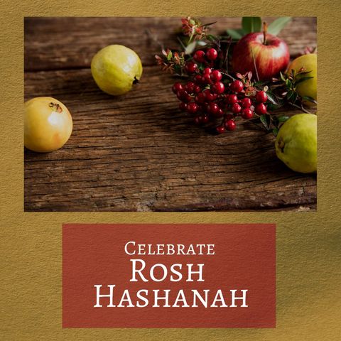rosh hashanah fruits arrangement celebrating jewish new year - Download Free Stock Templates Pikwizard.com
