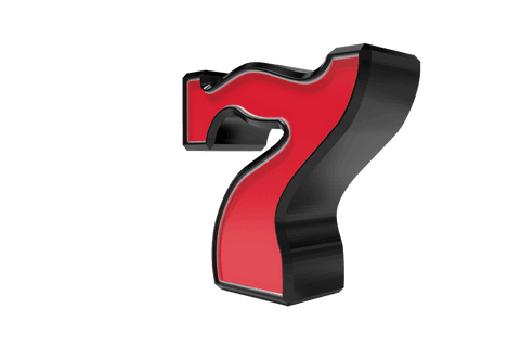 3d glossy red number seven with transparent background - Download Free Stock Videos Pikwizard.com