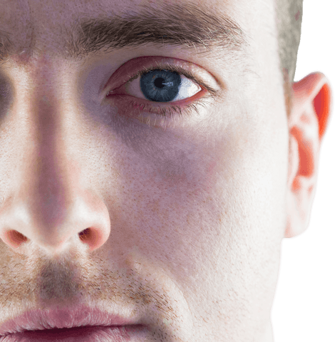 Transparent headshot of insightful athletics concept