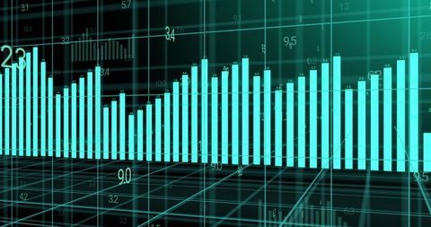 Digital Data Visualization with 3D Bar Graph - Download Free Stock Images Pikwizard.com