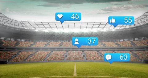 Social Media Engagement in Sports Stadium Scene