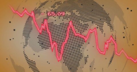 Global Financial Data Processing with Abstract Globe - Download Free Stock Images Pikwizard.com