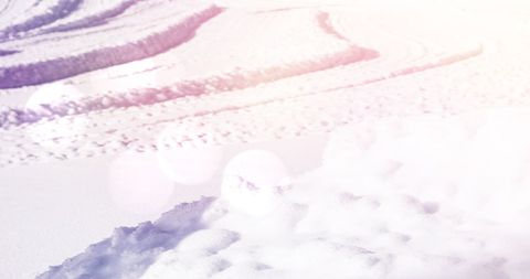 Snow Tracks and Light Spots Illustrating Winter Serenity