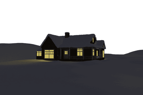 charming winter house on snowy night transparent background - Download Free Stock Videos Pikwizard.com