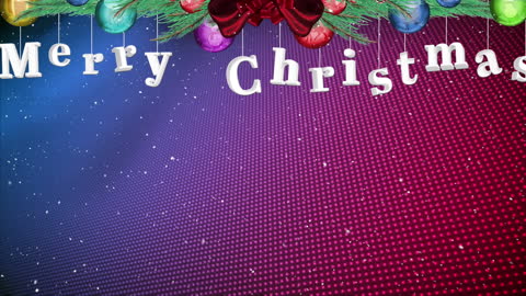 Festive Merry Christmas Animation with Vivid Background