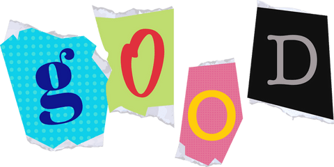 Vibrant torn paper good sign on transparent background