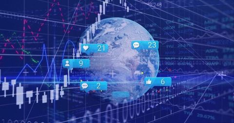 Global Technology Visualization with 3D Earth and Data Charts