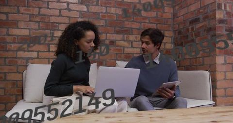 Casual Business Meeting in Cozy Office Lounge