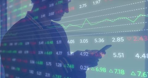 Financial Data Visualization and Business Analysis Using Smartphone - Download Free Stock Images Pikwizard.com
