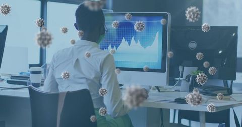 Businesswoman Analyzing Data Amidst Virus Outbreak - Download Free Stock Images Pikwizard.com