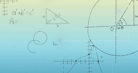 Complex Mathematical Equations on Gradient Blue Background - Download Free Stock Images Pikwizard.com