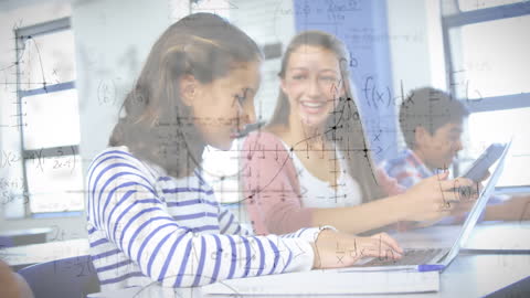 Students Learning STEM in Modern Classroom with Tech