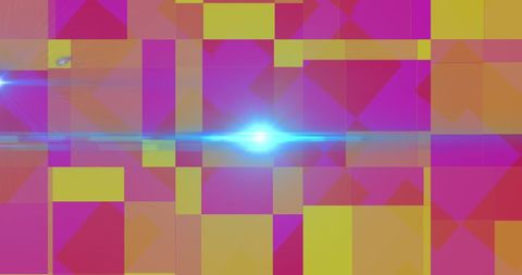 Vibrant Geometric Abstract with Blue Flare