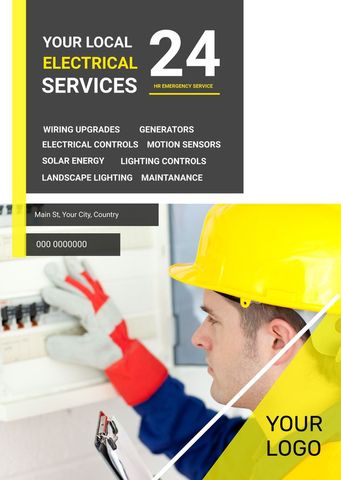 Professional Electrical Technician Working With Focus on Safety - Download Free Stock Templates Pikwizard.com