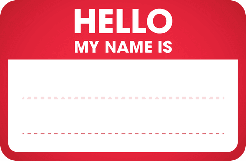 blank name tag with hello my name is text on transparent background - Download Free Stock Videos Pikwizard.com