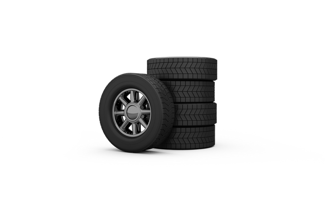 Stack of Car Tires with Alloy Wheel on Transparent Background Settings - Download Free Stock Videos Pikwizard.com