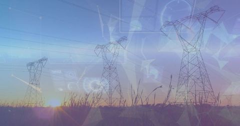 Modern Energy Infrastructure with Digital Innovation at Sunrise